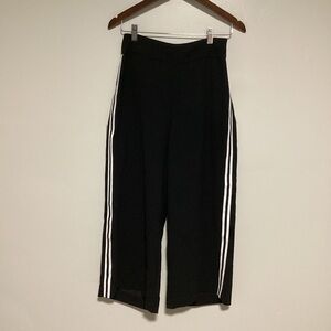 Express Women Pant Size 8 Black White Cropped Culottes Wide Leg High Rise